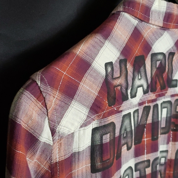 Women's LS Harley-Davidson button top - Picture 4 of 4